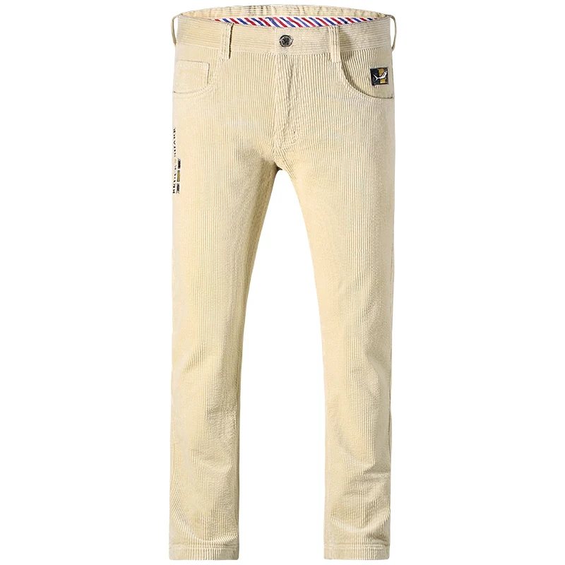 New Winter Men's Corduroy Casual Full Pants Bruce&Shark Fashion Stretch Men's Trousers Loose Mid Waist Thick Cotton Size 28 - 40 5