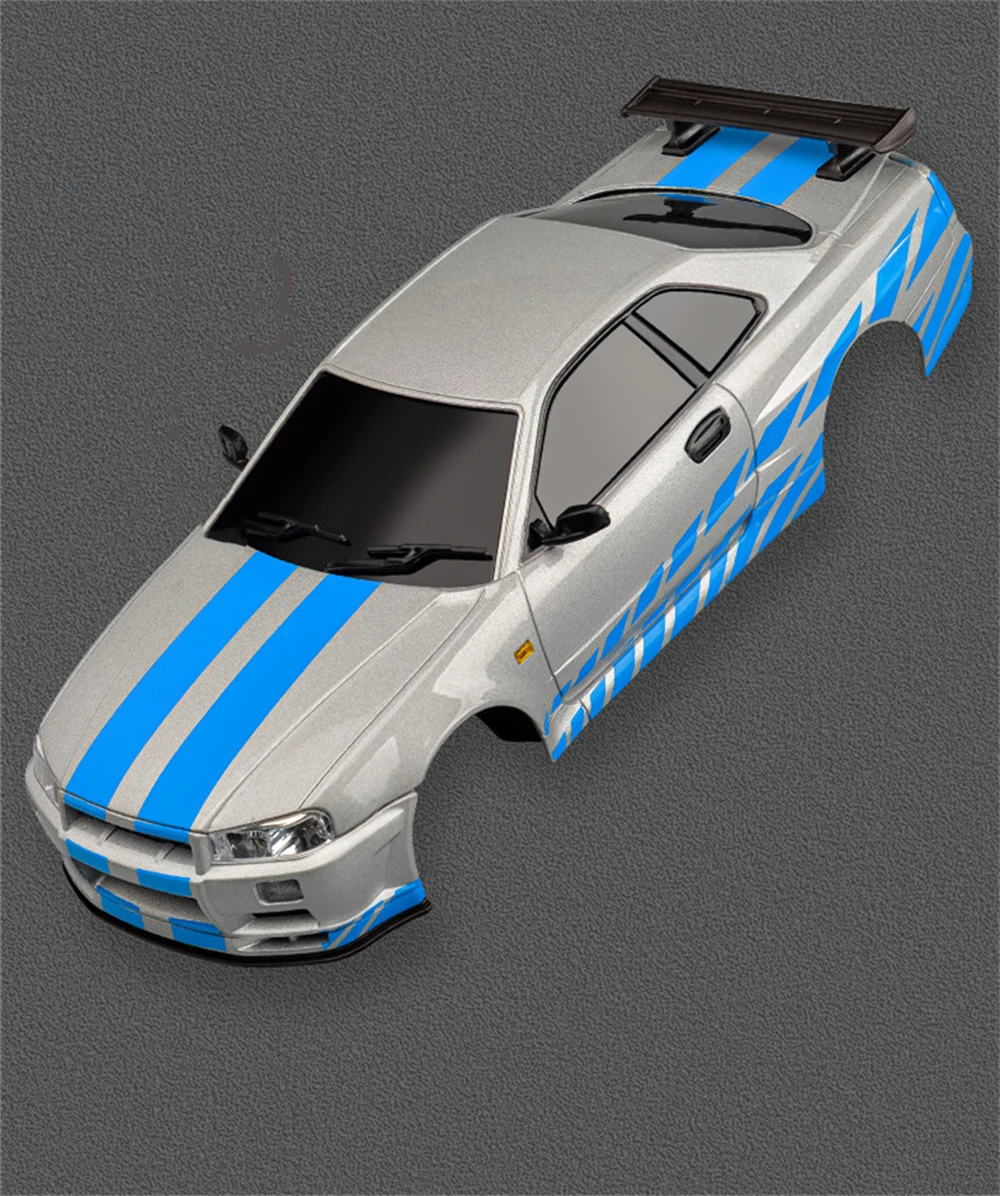 LDRC 1899 RTR 1/18 2.4G RWD RC Car Drift GTR R34 Gyro LED Light On-Road Full Proportional Alloy Body Shell Racing Vehicles Models Toys