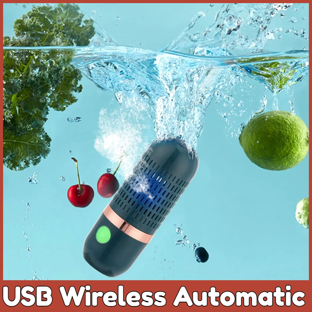 Portable Capsule Fruit Vegetable Cleaning Machine Wireless Charging Food Purifier  Vegetable Cleaner Device Kitchen Tools - AliExpress