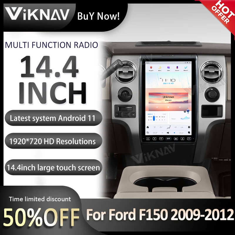 

Vertical Screen Auto Stereo Car Radio Head Unit for ford f150 2009-2012 GPS Navigation HD LCD Touch Multimedia Video Player