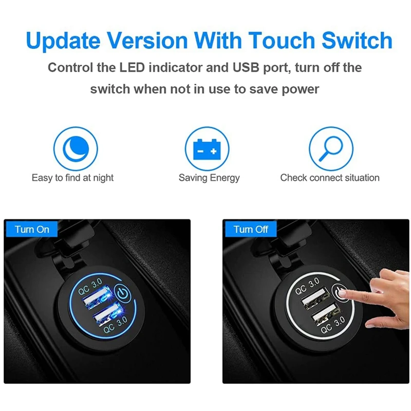 QC 3.0  USB  ,  12V, 24V USB ܼƮ,  ġ , ڵ, ؾ, RV,  2 