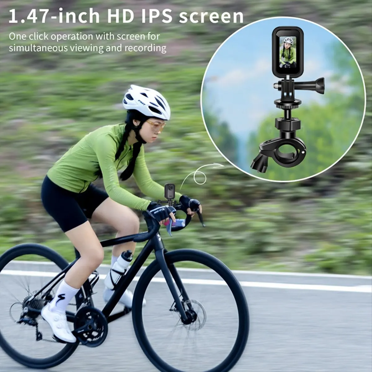 Mini Caméra Action 2K Ultra HD – Étanche avec Support Moto