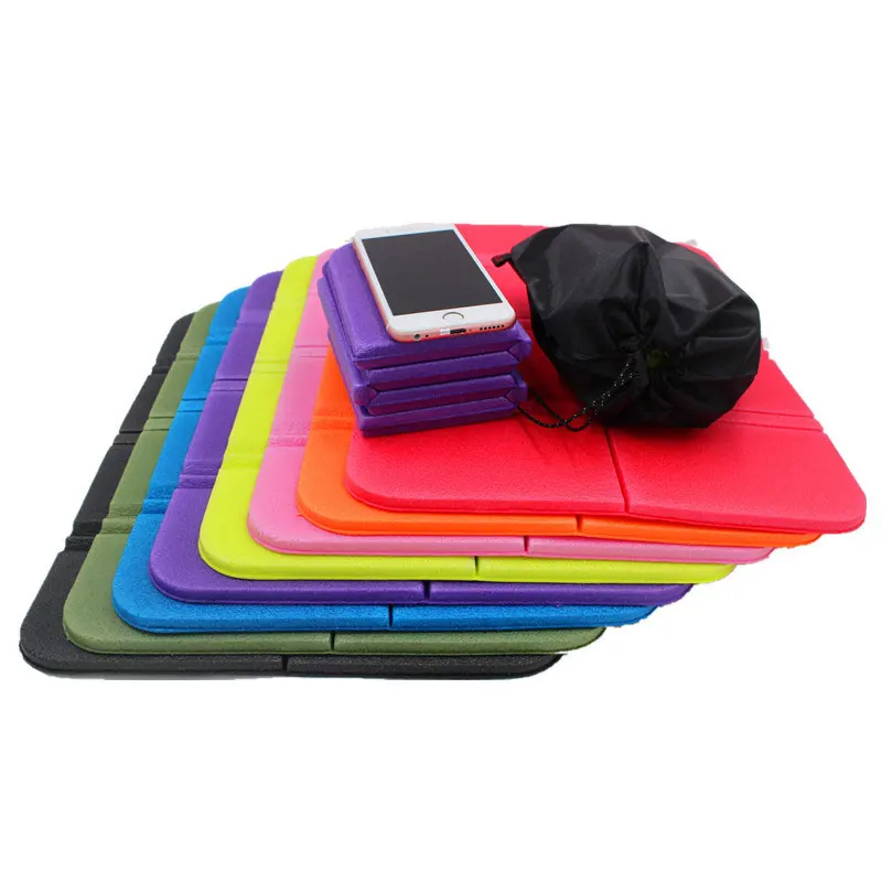 WWAGO Portable Mat Seat with Storage Cover Set Travel Pillow Picnic Mat Waterproof Folding Tourist Hiking Pads Beach Blanket 4