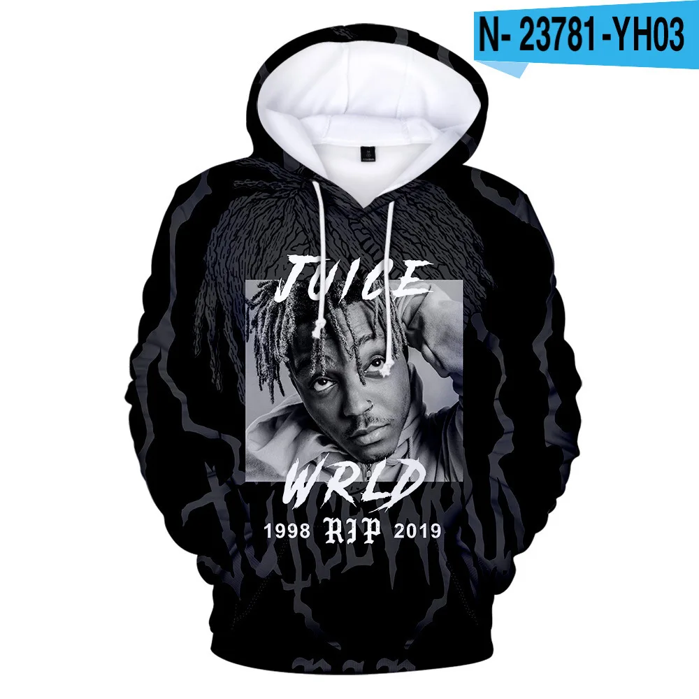 

New 3D Juice WRLD Hoodies Men Women black Sweatshirts Autumn Hip Hop Kids pullovers suitable 3D Juice WRLD boys girls Outwear