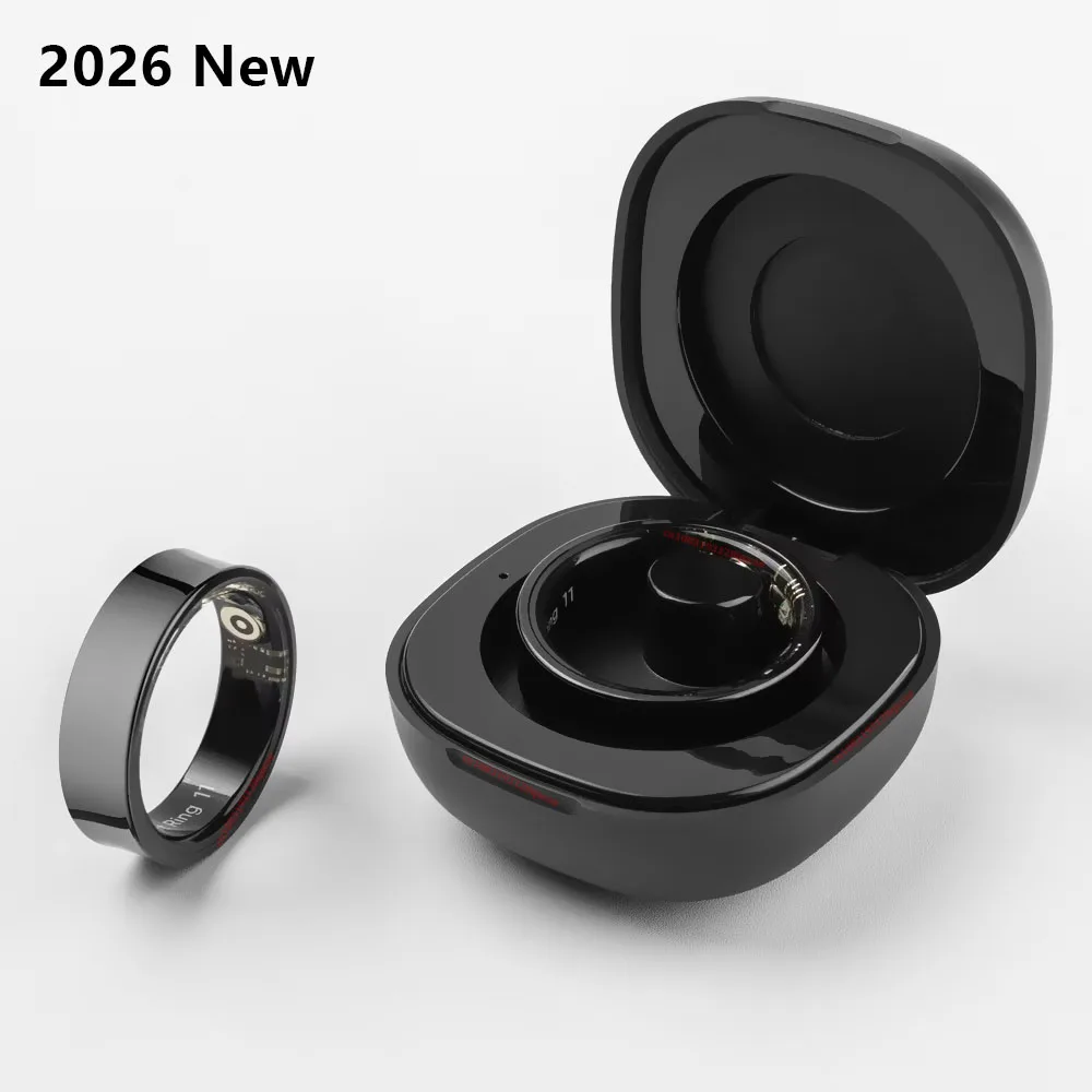 2026 New R09 Smart Ring Men Women with Charging Case,Health and Sleep Monitor,Skin Temperature Monitor,30 days battery life Ring 1