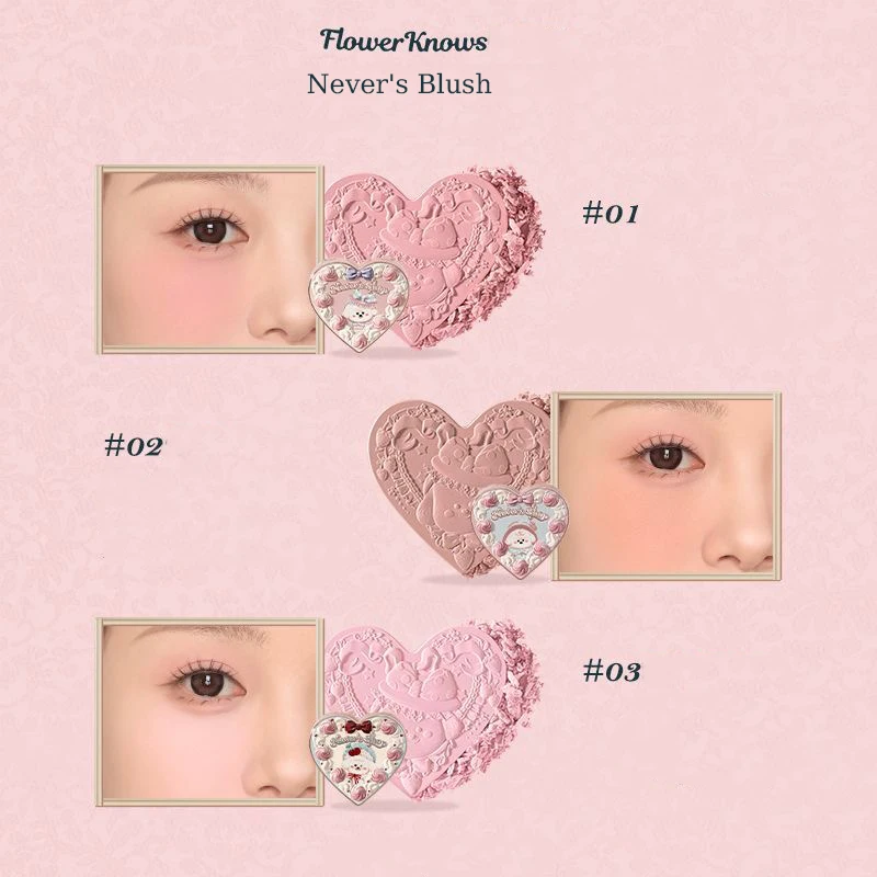 Flower Knows Never's Shop Collection All In Make Up Sets Cosmetics Full Set Lip Mud Blusher Eye Shadow Makeup Kit Professional 5