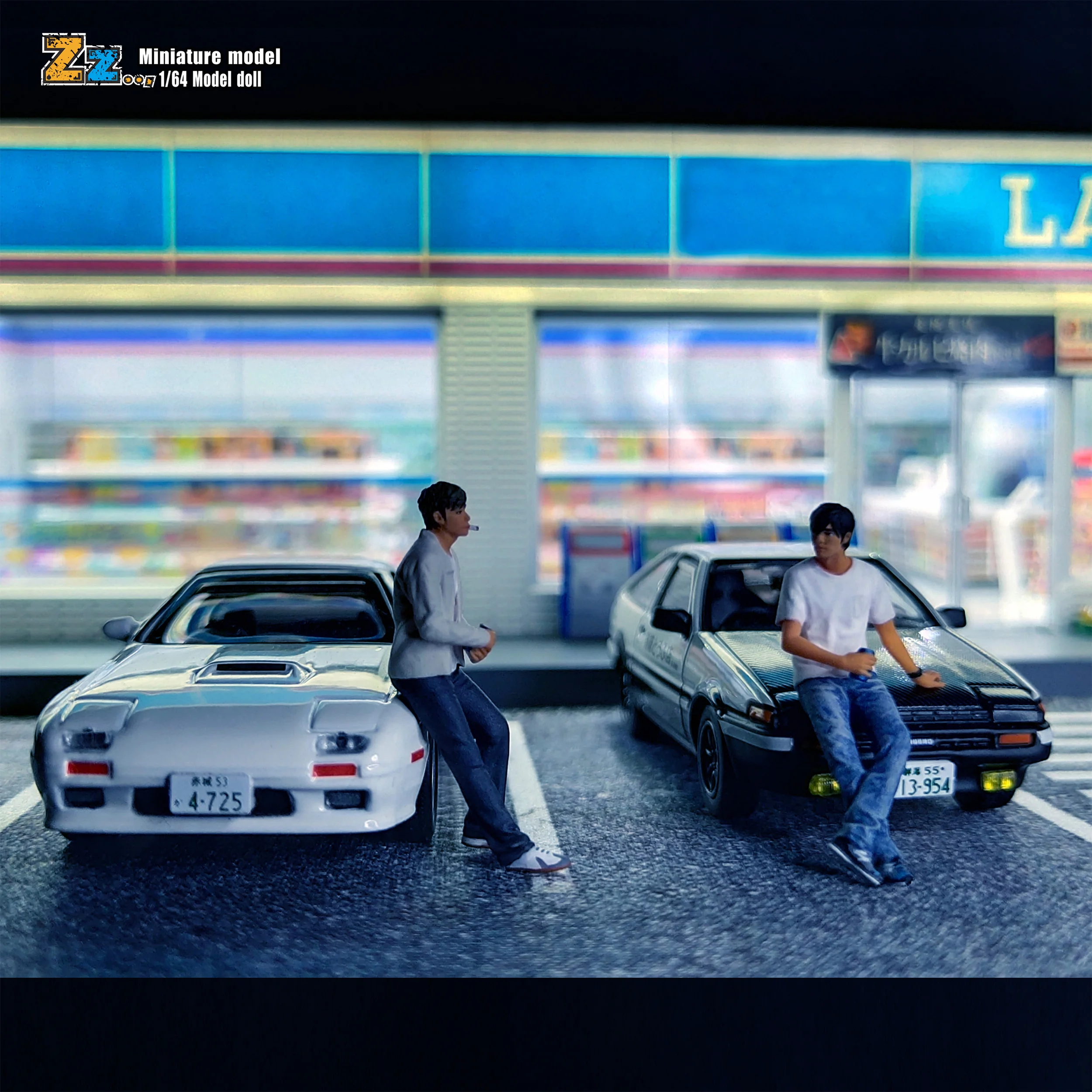 

Коллекционная миниатюрная Статуэтка Zz Studio diвирок масштаб 1/64, модель Fujiwara Takahashi Ryosuke D, ручная роспись