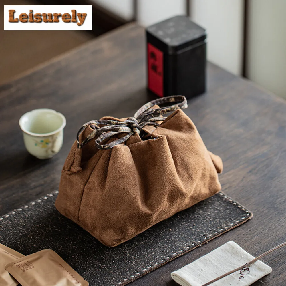 Handmade Cotton Cloth Tea Cozies Ancient Teacup Pouch Tea Cozy for Teapot Hand Bag Travel Tea Set Bag Tea Services Supplies