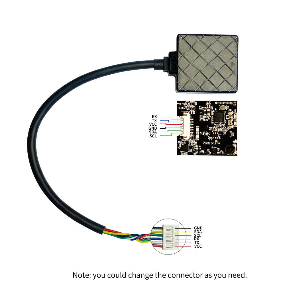 Module GPS Boussole Crossflight FC Mini M8N pour Drone FPV - Haute Précision, installé sur un drone FPV, prêt pour le vol.