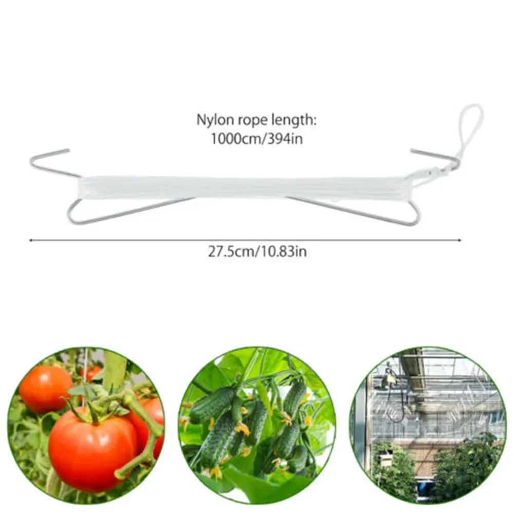 6 Ganci Per Serra Elite In Plastica Verde, Universali Per Appendere Pomodori E Piante