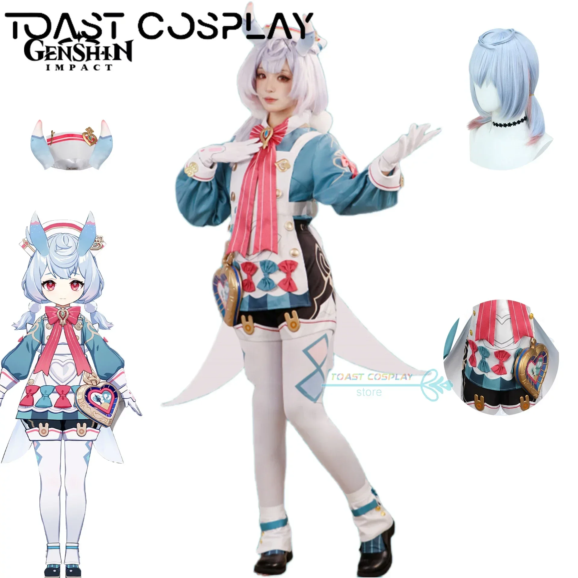 Genshinインパクトのある人のコスプレ衣装ウィグ、コスプレ