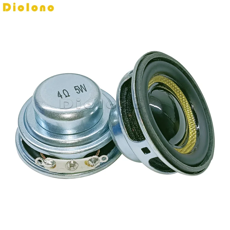 4Ohms 5W 40mm Round 16 Core Dual Neodymium Magnetic Speaker 1.5 inch Yellow Glassfiber Cone Loudspeaker DIY Audio Accessories computer speakers audio speakers