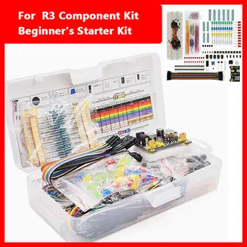 Electronic Components Electrolytic Capacitor Resistor, LED 830 Hole Breadboard Kit, UNO R Component Pack, Beginner Start