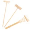 3 Pcs Rake Mini Bamboo Tabletop Rakes Meditation Wooden Feng Shui Decor Zen Garden Sand Child 5