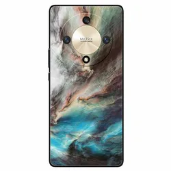 Sleek Black TPU Silicone Bumper Case - Soft Shell Marble Design for Honor Magic6 Lite 5G (R20.CH.469)