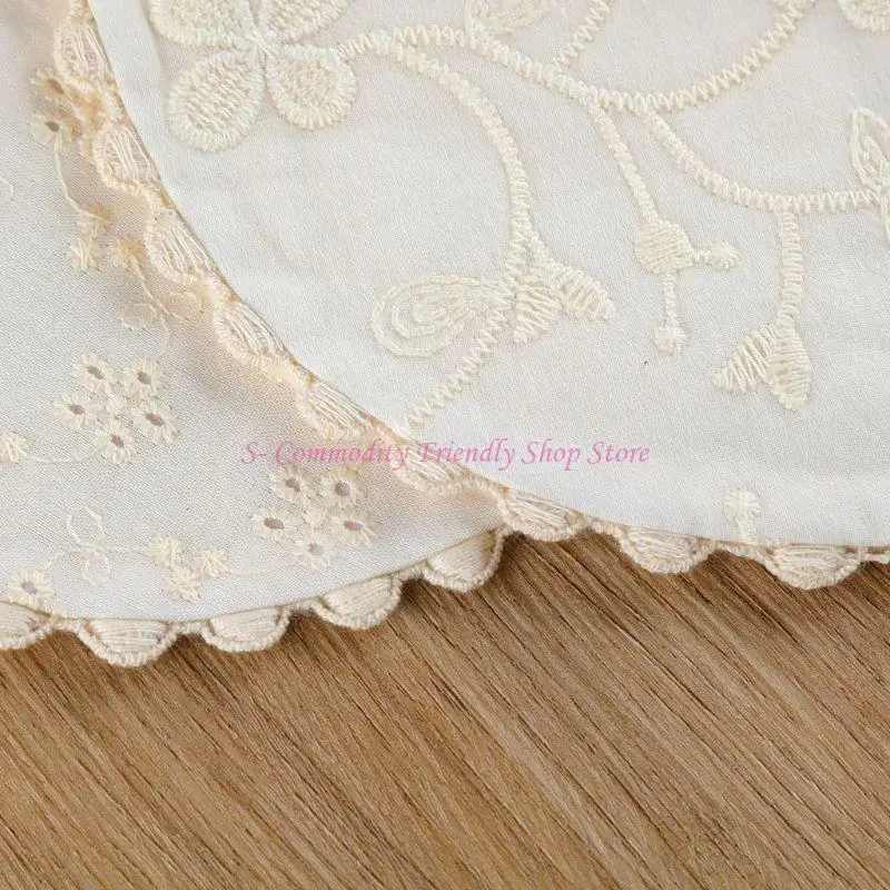 85ae Baby Girls Lätzchen Neugeborene Kind sabbern Speichel Handtuch Boho Stickerei Baumwolle Kleinkind Girls Lätzchen – Detail 10