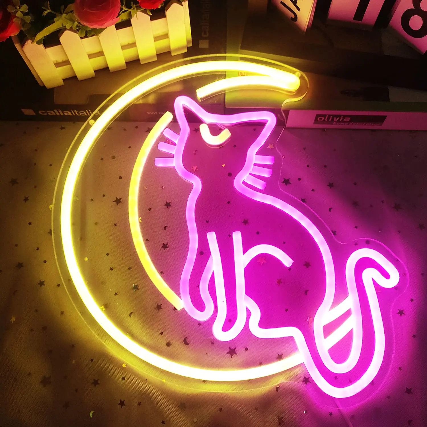 Marinheiro lua luna sinal de néon anime sinal de luz néon dos desenhos  animados gato mágico sinal de néon para decoração da parede quarto sala de  jogos crianças quarto - AliExpress