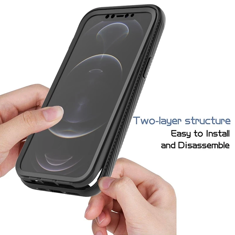 360-Degree Transparent Shockproof Full Body Screen Protector Case
