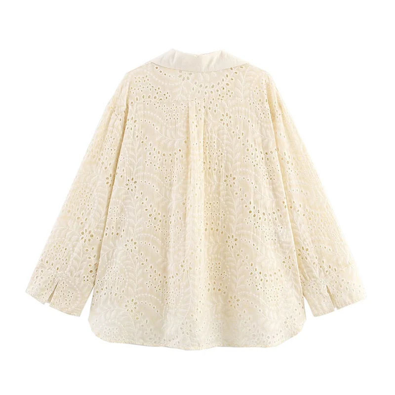 Bermuda Shorts 2 Pieces Sets For Women 2025 New Fashion Hollow Out Embroidery Shirt Top Shorts Set Casual Woman Outfits