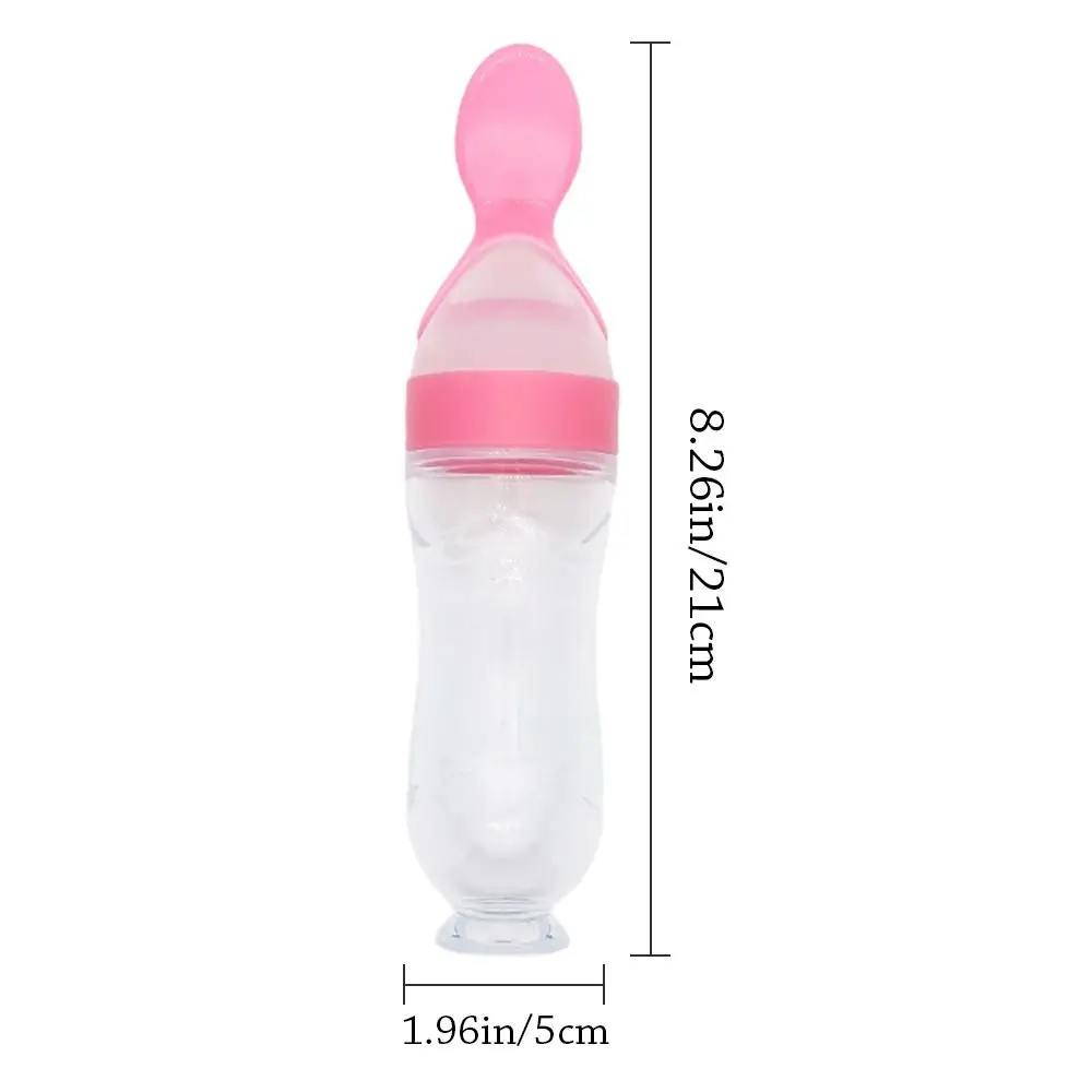 Squeezing Feeding Bottle Silicone Baby Tableware Spoon Training Rice Cereal Food Supplement Feeder Newborn Safe Milk Bottle water bottle milk bottle feeding bottle baby feeding utensils