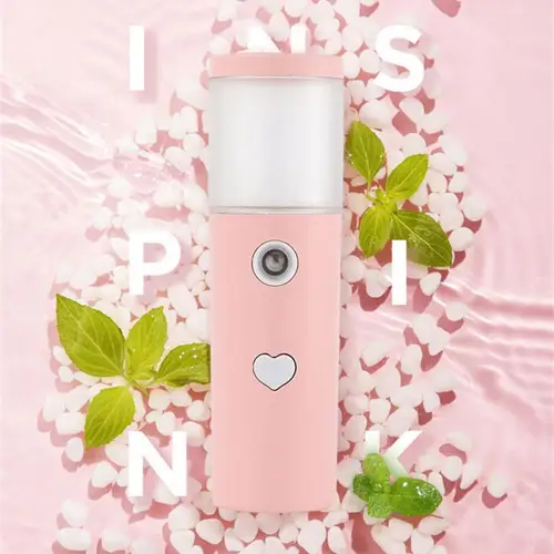 USB 충전식 휴대용 USB 공기 가습기 30ml, 핸드 헬드 워터 나노 스프레이 에센셜 밀크 오일 디퓨저 페이스 케어 스팀미터 4
