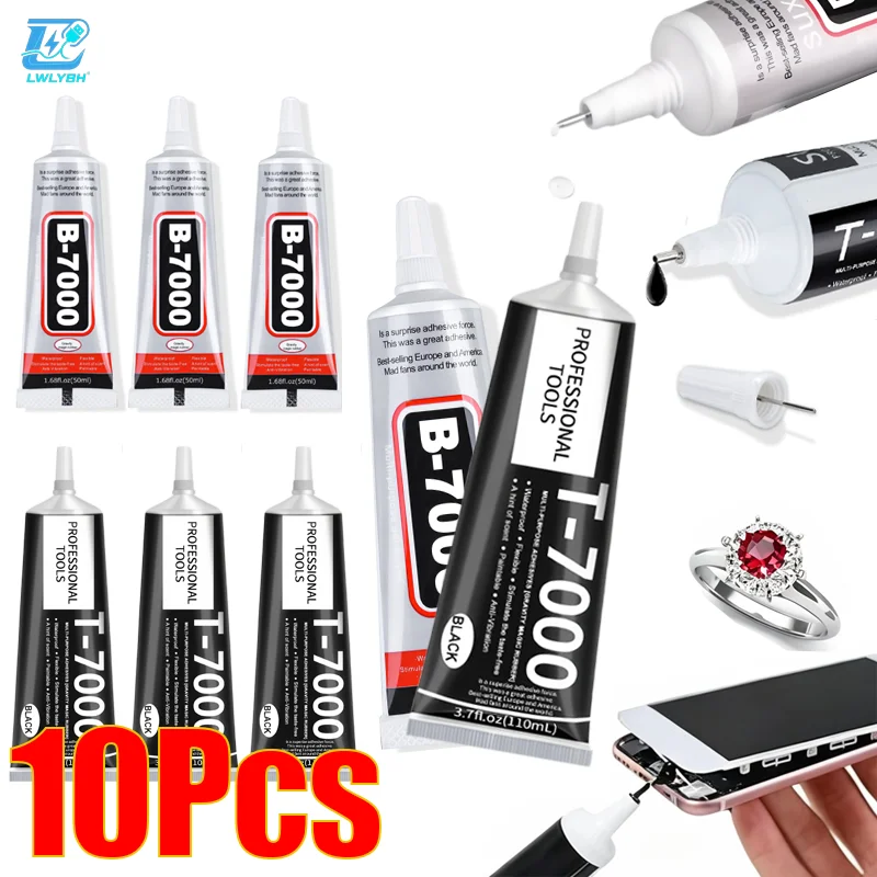 Versatile Clear & Black Waterproof Craft Adhesive