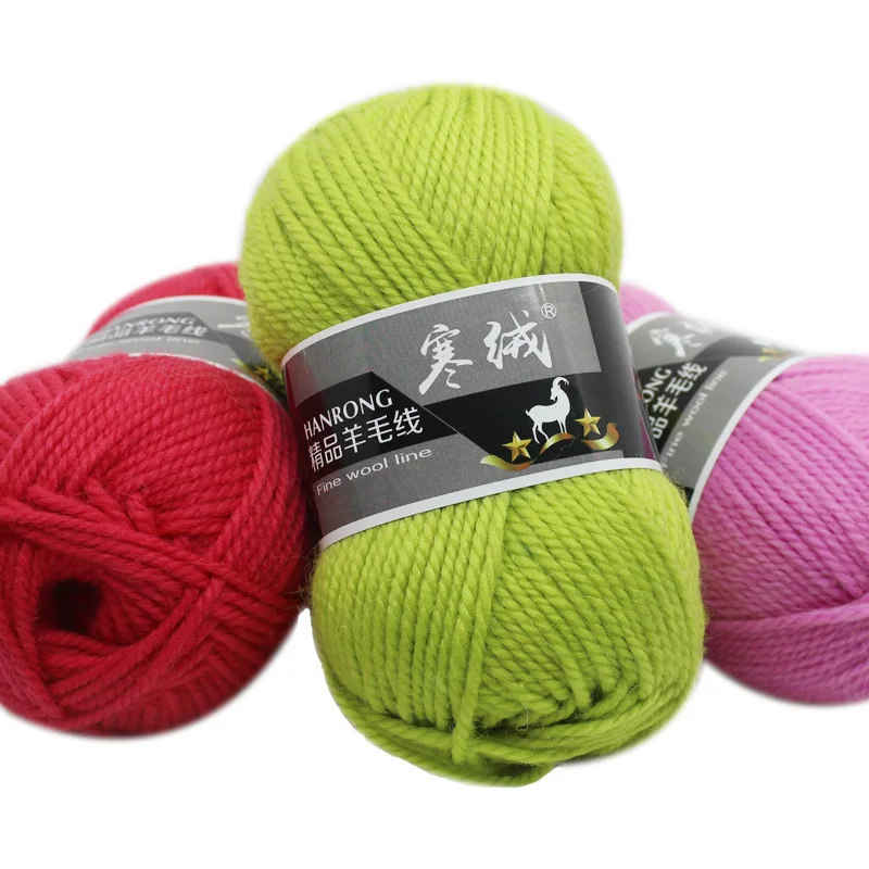 1Pc 100g Wool yarn for hand Knitting Middle thick Crochet Yarn lana thread to knit Sweater Scarf Sweater line crochet shawl hat 4