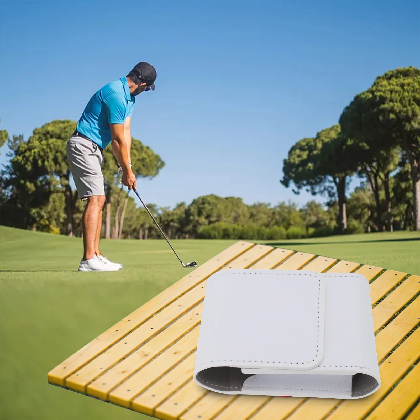 

Чехол GolfRangefinder с магнитной застежкой, ударопрочный и влагостойкий кожаный чехол, компактный чехол с карабином