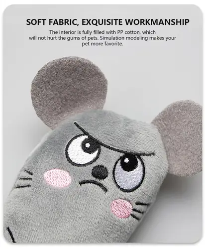 인터랙티브 봉제 고양이 장난감, 마우스 모양 씹는 발톱, 엄지 물린 고양이 민트, 재미있는 엄지 베개, 치아 연삭 개박하 장난감 4