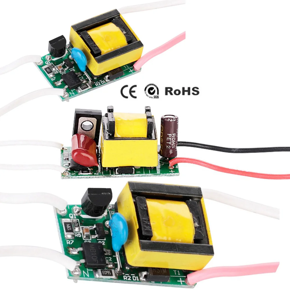 

10Pcs 3W 4W 5W 7W LED Constant Current Driver Input AC 110V 220V Power Supply 200mA 300mA Dimmable Light Lamp Transformers