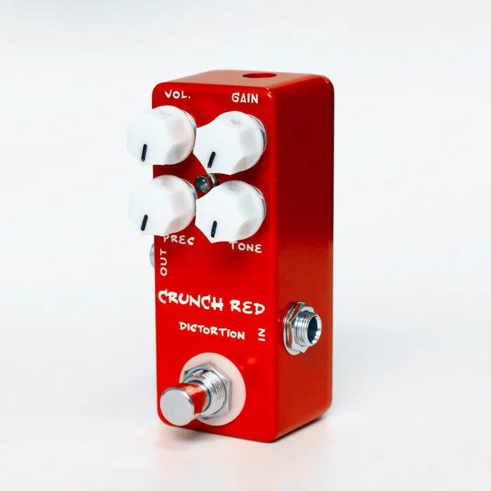 

MOSKY Crunch Red Mini Electric Guitar Distortion Effect Pedal True Bypass Full Metal Shell Guitar Parts & Accessories
