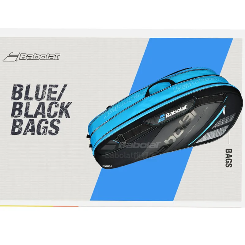 

New Team Series BABOLAT Tennis Bag Women Men Sports Badminton Squash Padel Tennis Racket Backpack Black Blue 4R 6R Tennis Bags