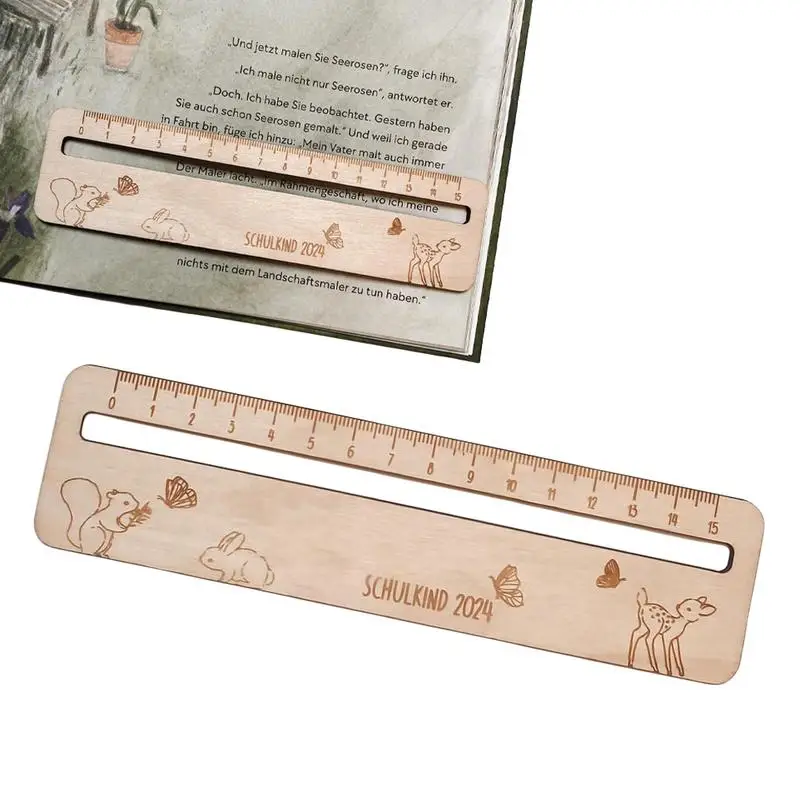 Guided Reading Tools Wooden Guided Reading Ruler Text Guide for Children Students Measuring Ruler Reading Tools  Accessories