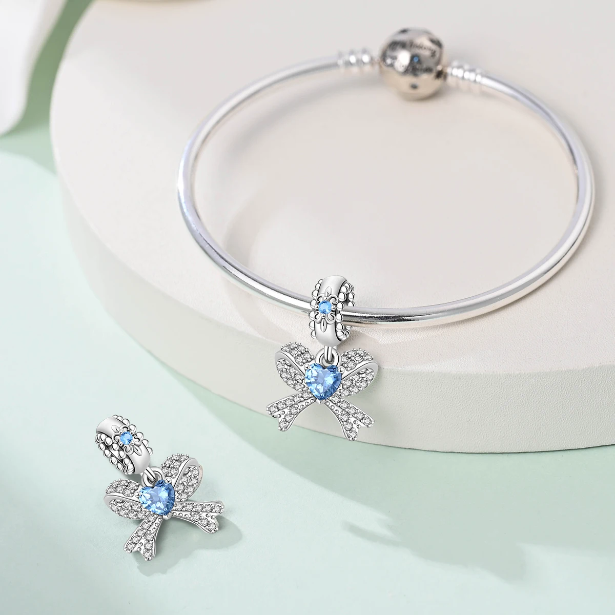 925 Sterling Silver Galaxy Star & Moon Murano Charm Fit Original Bracelet Lucky Clover Charm DIY Necklace Jewelry silver charm jewelry