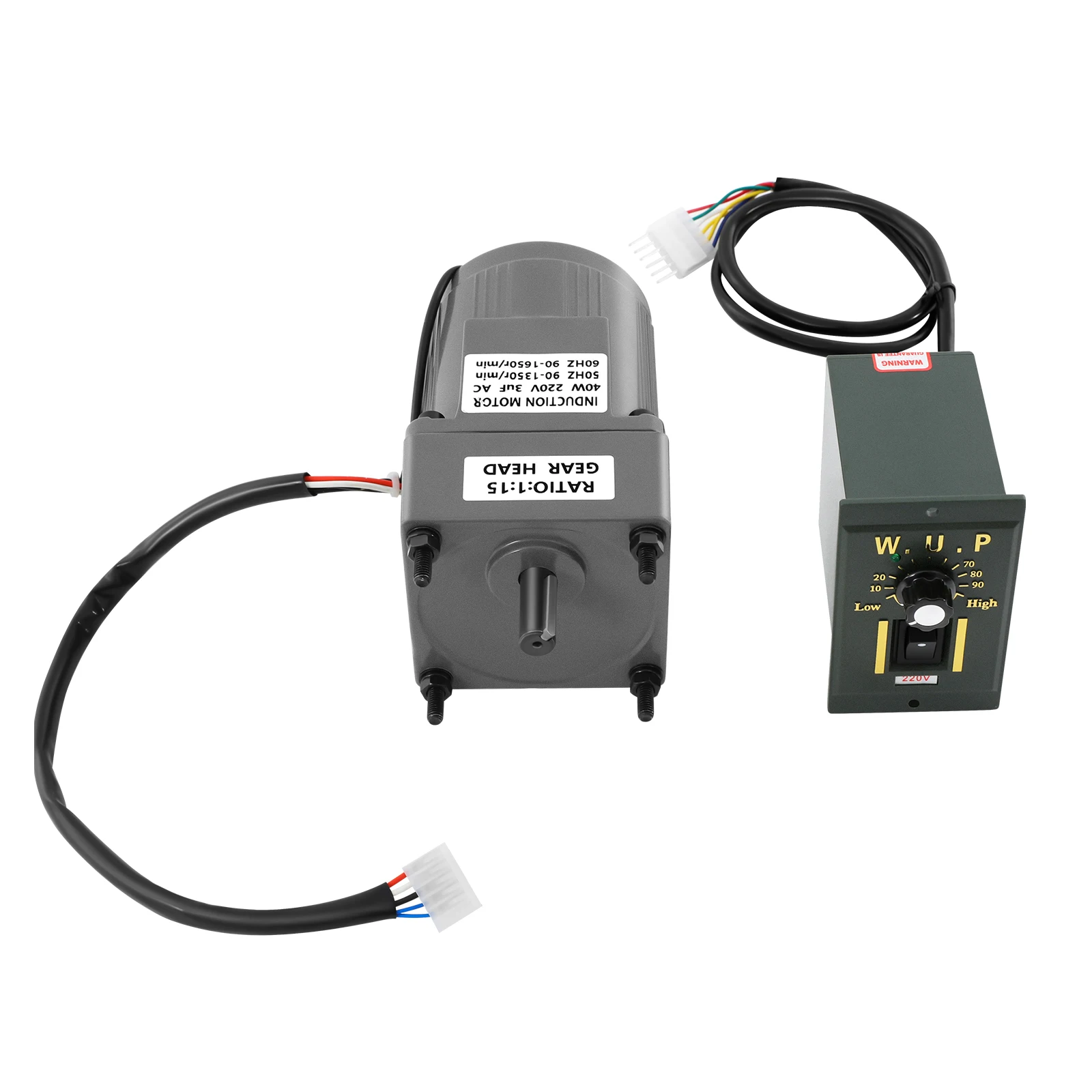 220 V 40 W Getriebemotor, einphasiger, drehzahlgeregelter, einstellbarer Drehzahlregler, 3,86 Nm, 15 K Übersetzungsverhältnis – Detail 10