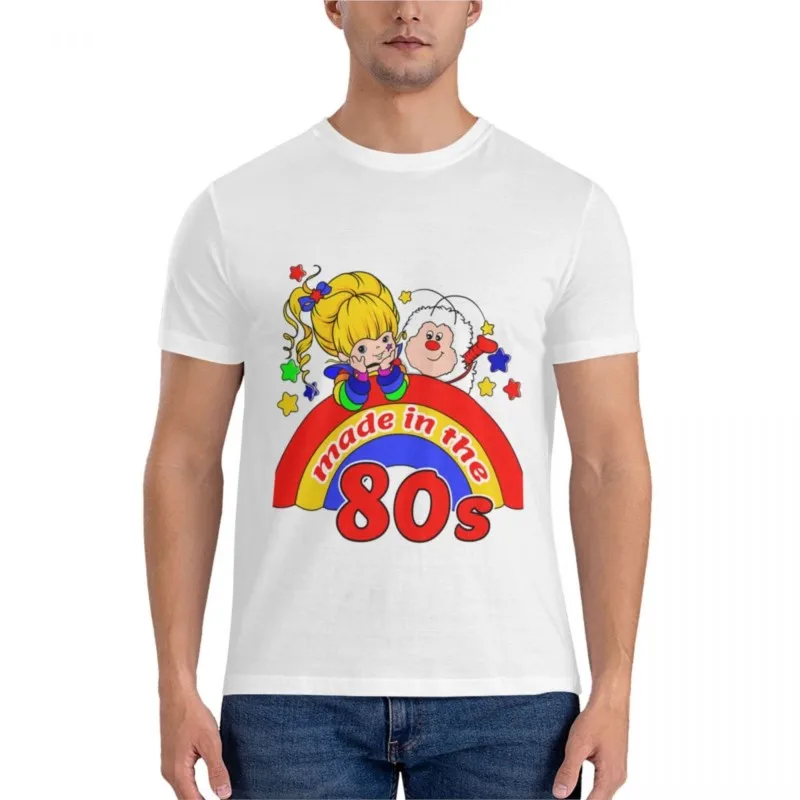 

Футболка Rainbow brite Мужская, базовая тенниска в 80-е годы, высокие майки, винтажная одежда
