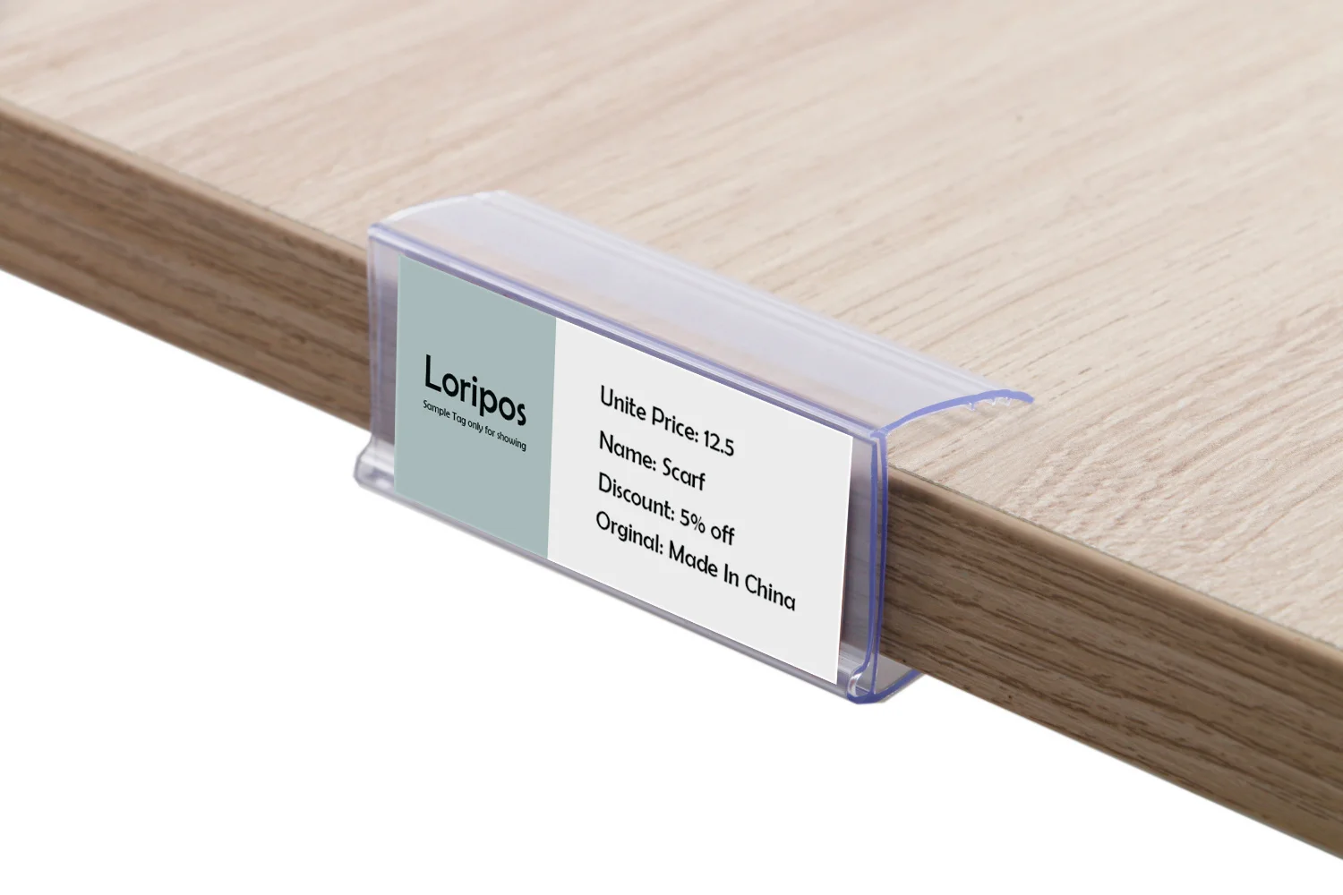 Preisschild-Clip-Streifen zum Organisieren von Bücherregalen, Aufbewahrung, Lagerbestand, langlebig, wiederverwendbar, durchsichtiges PVC-Kunststoff-Holzregal, Etikettenhalter – Detail 15