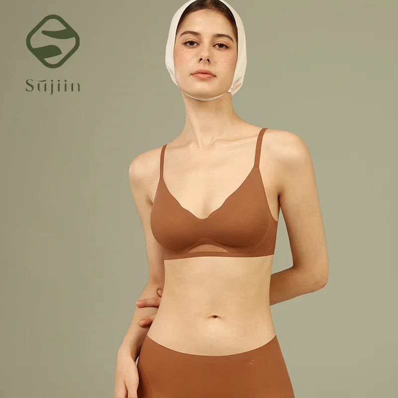SUJIIN Women's Seamless Push Up Bras for Women Wireless Supportive Comfortable Summer Thin Lift Breathable Bra Female MX225 1
