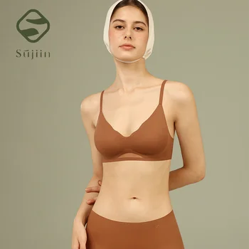 SUJIIN Women's Seamless Push Up Bras for Women Wireless Supportive Comfortable Summer Thin Lift Breathable Bra Female MX225 1