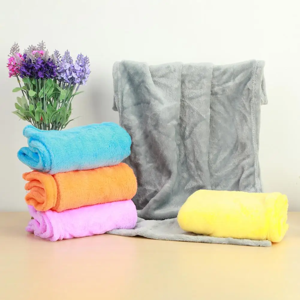 

Coral Fleece Blankets Super Soft Shaggy Fleece Blankets Sofa Plain Blankets Fluffy Throw Blanket Flannel Fleece Soft Bed Cover