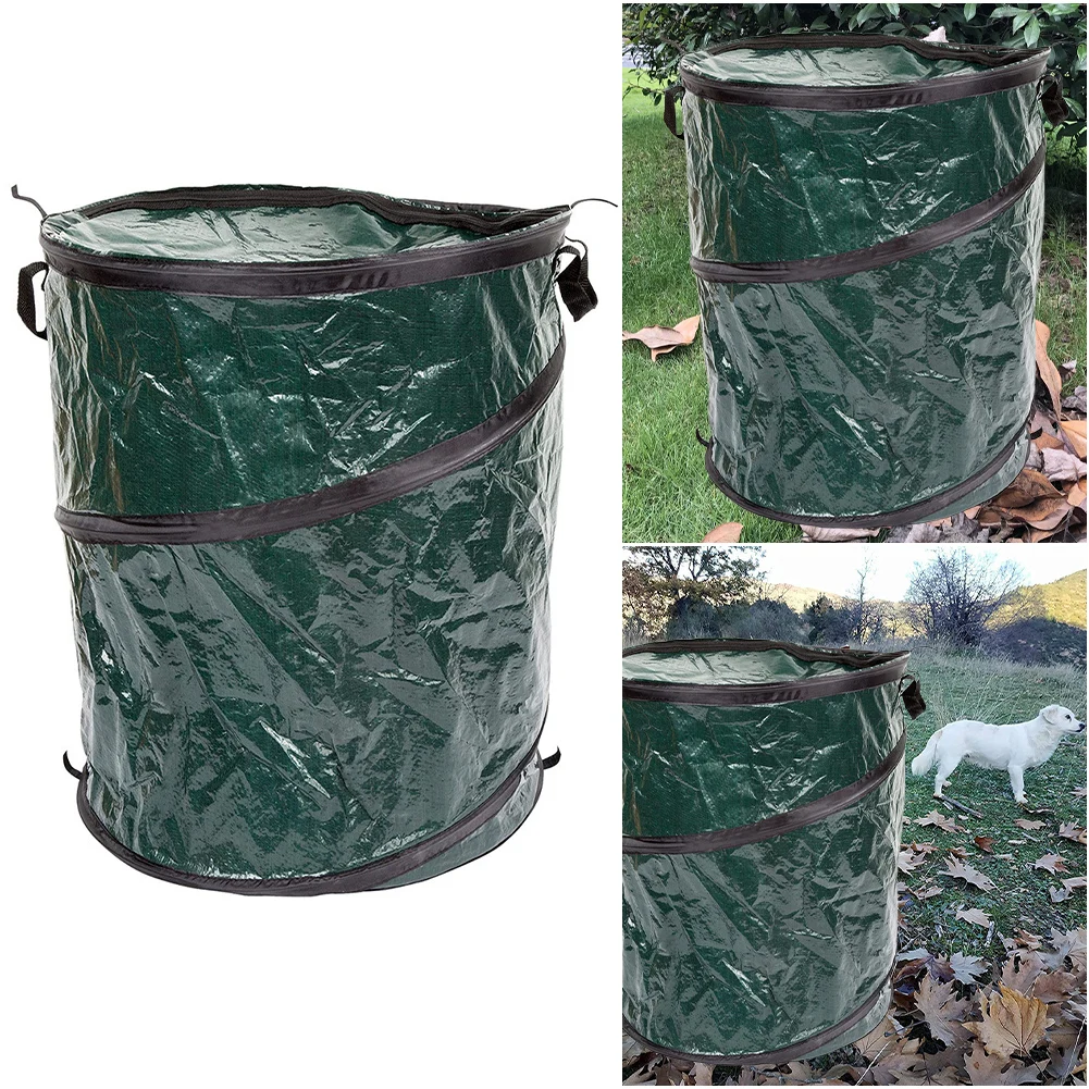 110L Garden Waste Bag Large Capacity Garden Storage Bag Foldable Waterproof Leaf Sack Trash Can Container Yard Leaf Container garden waste bag