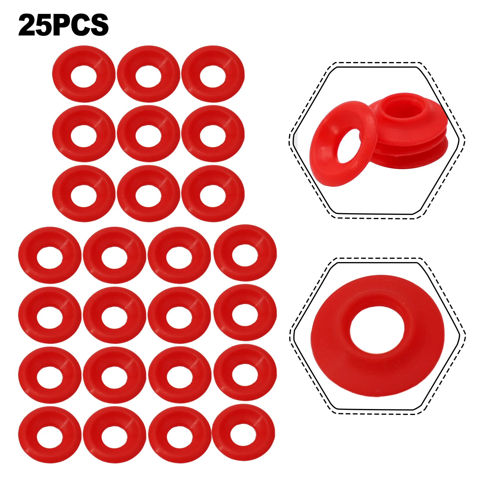

25pcs Si355555555555555555554licon Rubber Wa354444444444444her Gasket Set For Grolsch EZ Cap Swing Top Bottle Cap