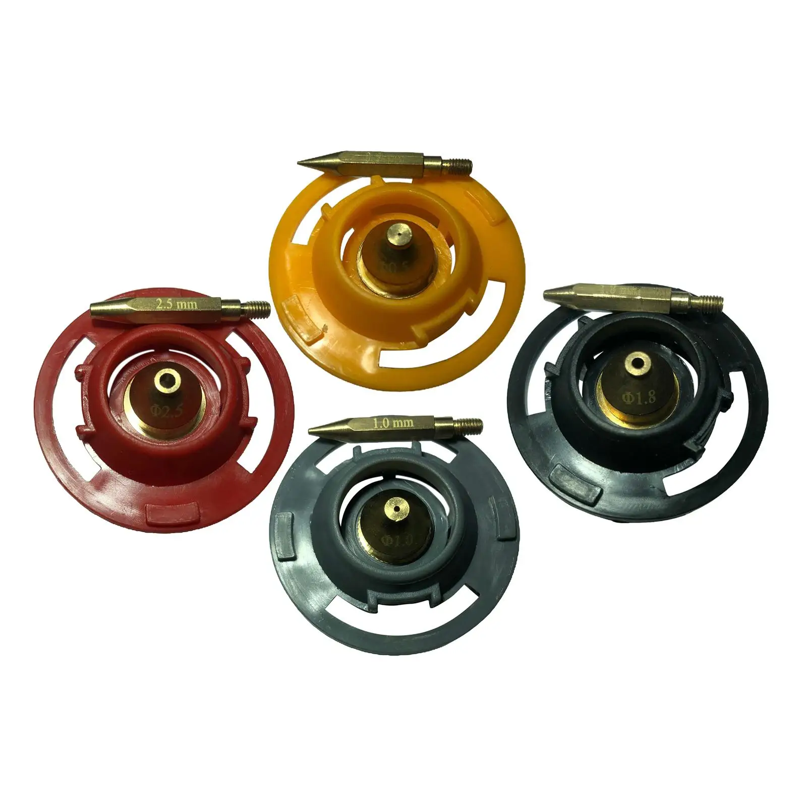 4x Paint Sprayer Nozzles Easy Spraying 0.5/1.0/1.8/2.5mm Durable Electric Paint Nozzles for Cabinets Ceiling Door Walls Chairs
