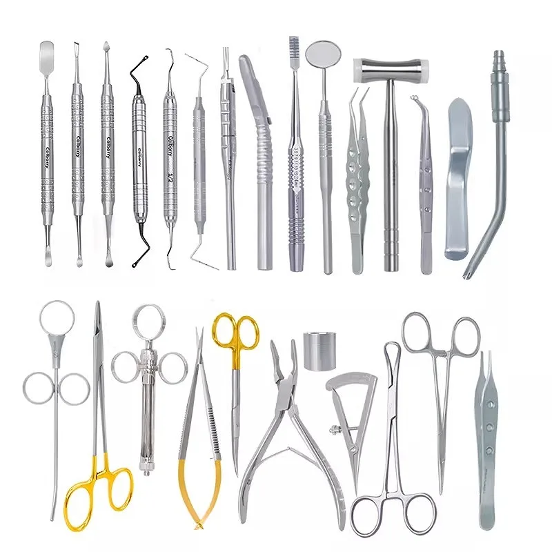 16/26-teiliges Zahnimplantat-Instrumentenset, Oralchirurgisches Implantatwerkzeug-Set
