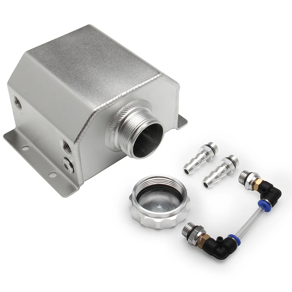 1L/2L Platz Motor Kühlmittel Kühler Überlauf Öl Catch Kann Reservoir Öl Kraftstoff Tank Mit Ablauf Stecker Entlüftung aluminium – Detail 2
