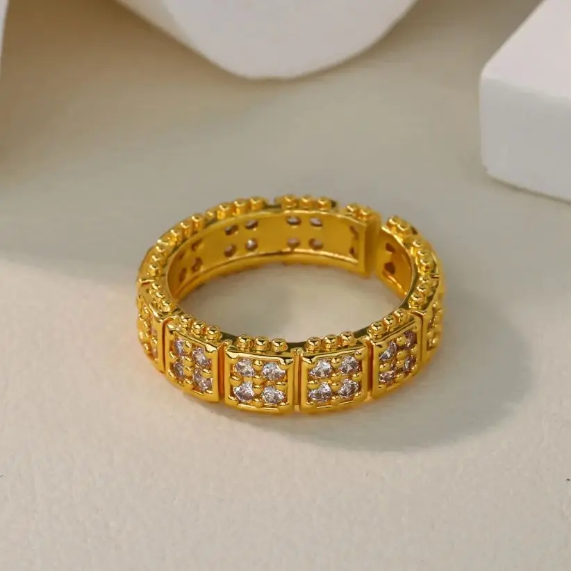 Zircon Joint Rings for Women Geometric Adjustable Ring