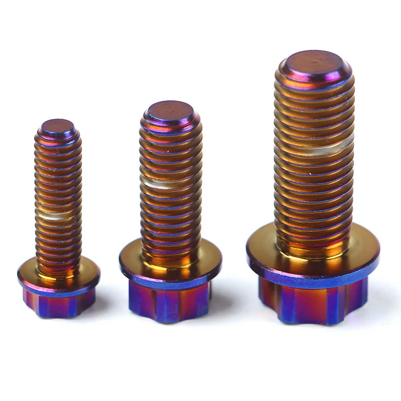 Titanium Screws M6 M8 M10 Ti Bolts for Motorcycle DIY Brake Disc Rotor Allen Key Hexagon Socket Motorcycle Caliper Fastener motorcycle brake disc,motorcycle bolt screws