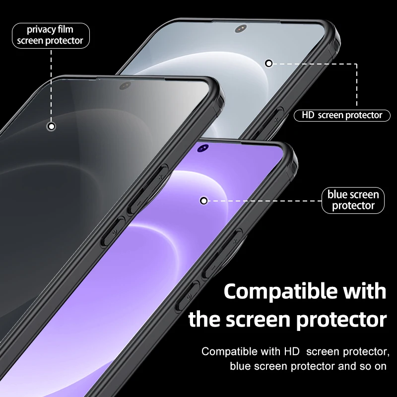 Enhanced Magnetic Wireless Charging Armor Case - Matte & Clear, Military Shockproof Cover