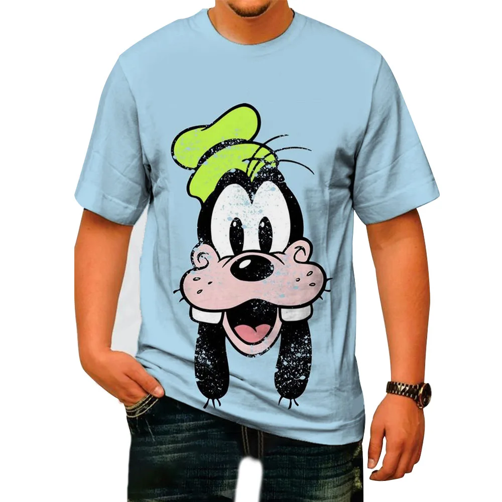 Disney Goofy Cartoon Print T-shirts Men Clothing Summer Fashion Casual Short Sleeve Cool T Shirt Harajuku Streetwear Tops Tee ﻿ 5