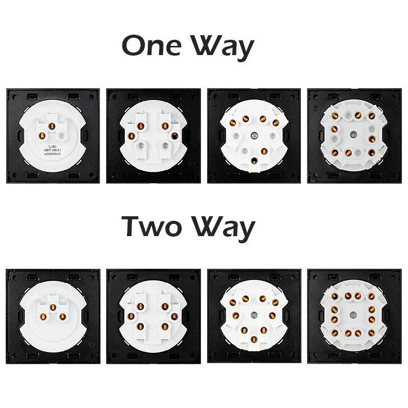 modern crystal glass wall light switch LED indicator